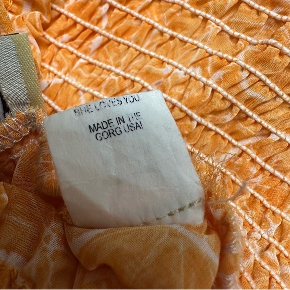 Show Me Your Mumu Wide Leg Pants Vacation Boho Orange Fruit Coverup Size Small - Picture 6 of 7